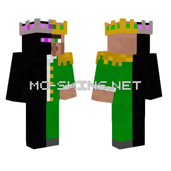 Ender Villager Fixed Minecraft skin, front and back