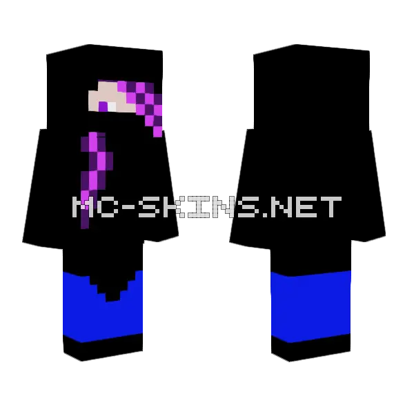Ender Witch Minecraft skin, front and back