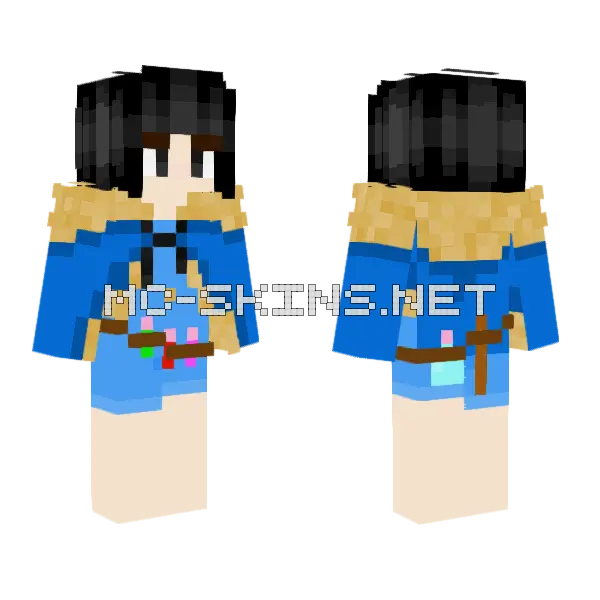 Enderboy0505 Wizard Request Girl Minecraft skin, front and back