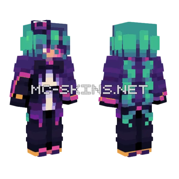 Enderfied OC Minecraft skin, front and back