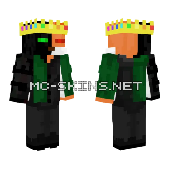 Enderfox Commission Minecraft skin, front and back