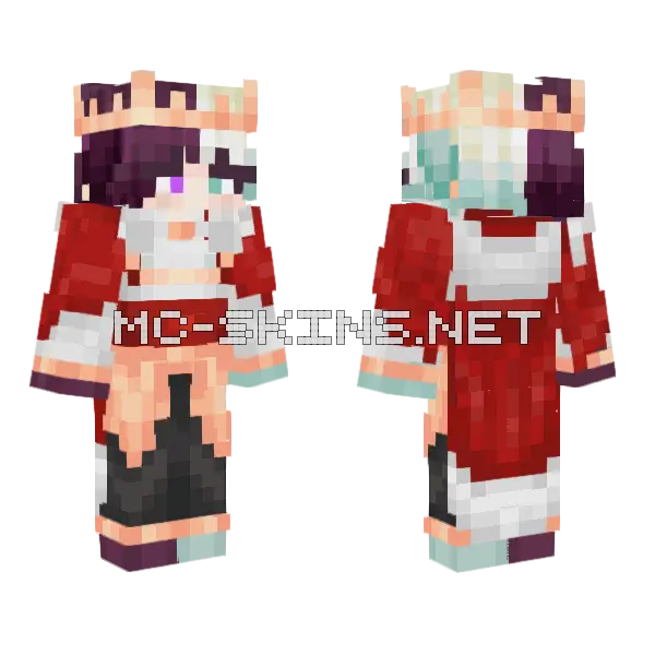 Enderfox Guy Minecraft skin, front and back