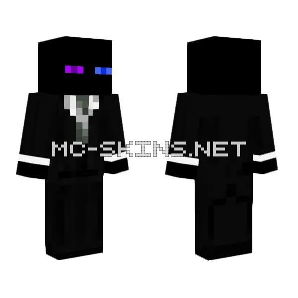 Enderman Blurple Blue And Purple Minecraft skin, front and back