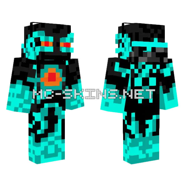 Enderman Corrupt Minecraft skin, front and back