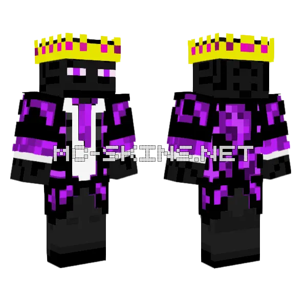 Enderman Edit Minecraft skin, front and back