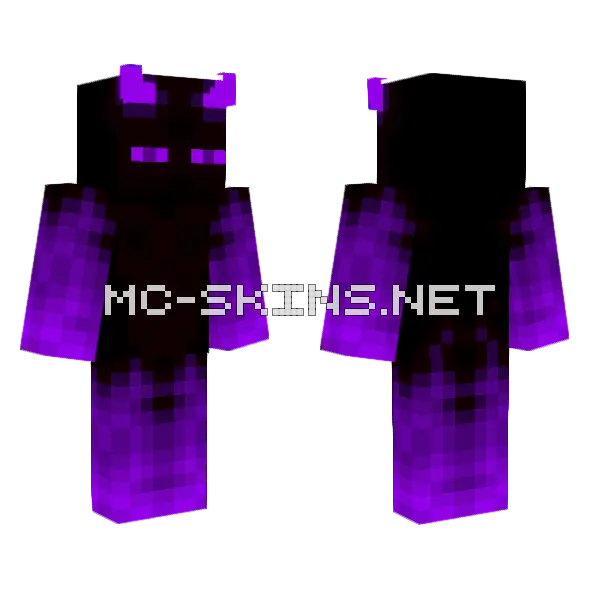 Enderman Overlord Minecraft skin, front and back
