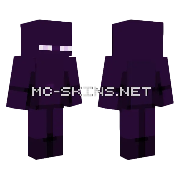 Enderman Shaded Minecraft skin, front and back