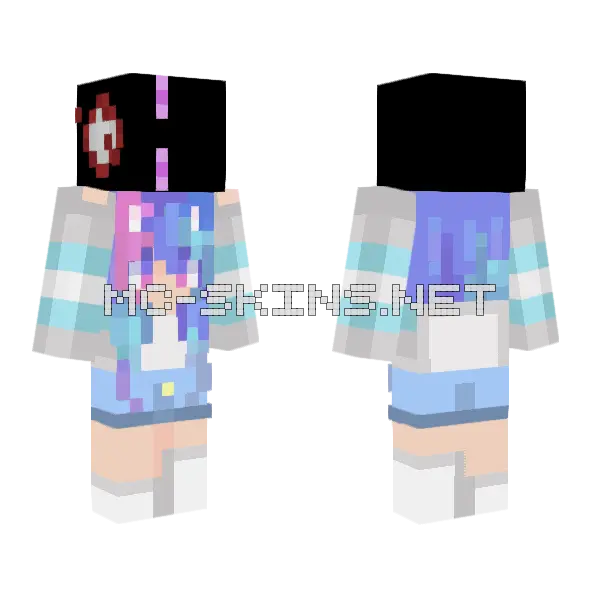 Enderman Slayer Ce Minecraft skin, front and back