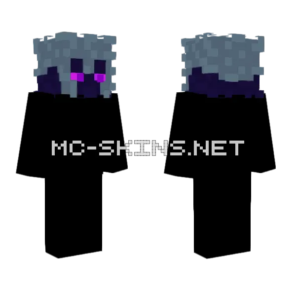 Enderman Streak Minecraft skin, front and back