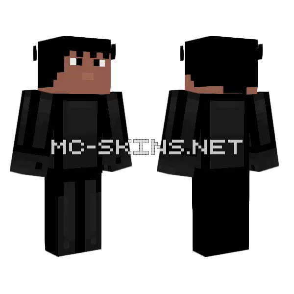 Enderman Suit Complete Minecraft skin, front and back