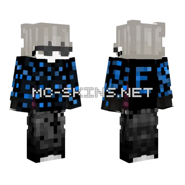 Enderpixel Boy Minecraft skin, front and back
