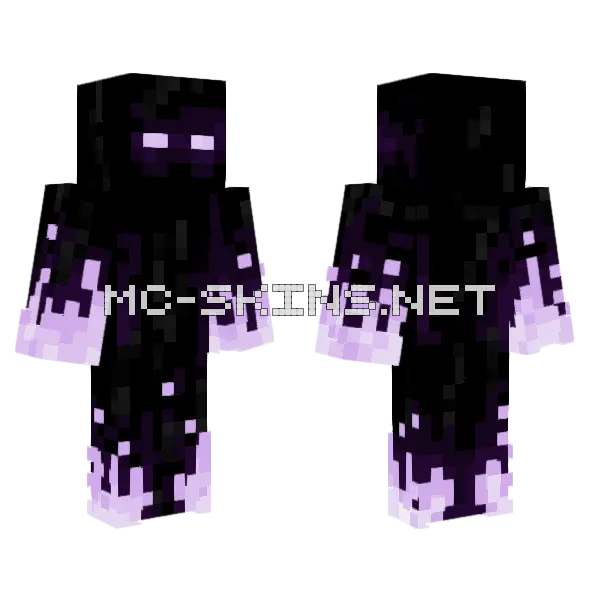 Endingman Minecraft skin, front and back