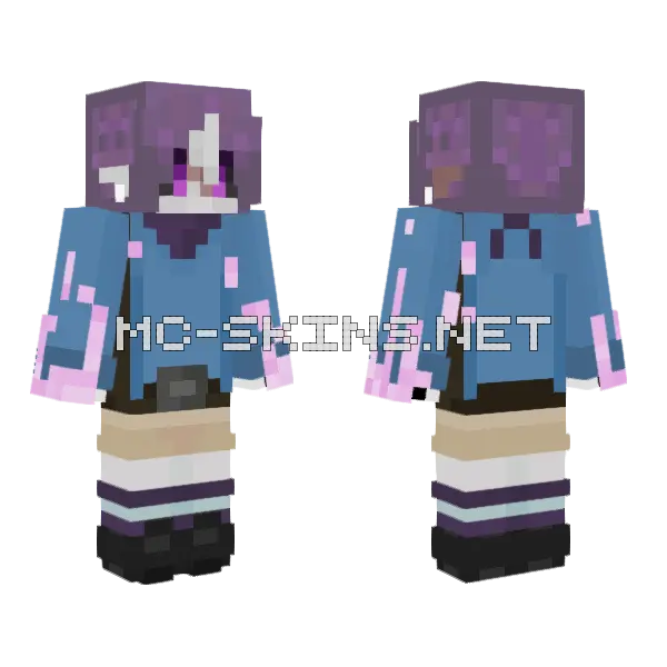 Endo Adventure Minecraft skin, front and back