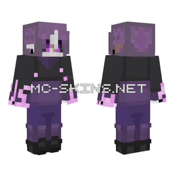 Endo End Minecraft skin, front and back
