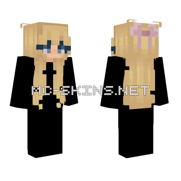 Endo Girl Minecraft skin, front and back