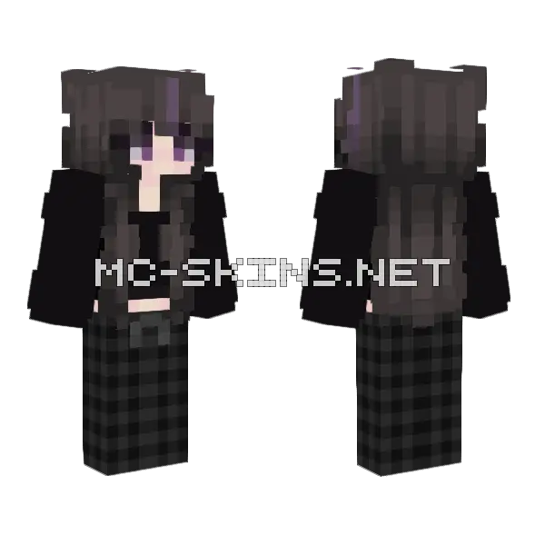 Endo Girl Minecraft skin, front and back