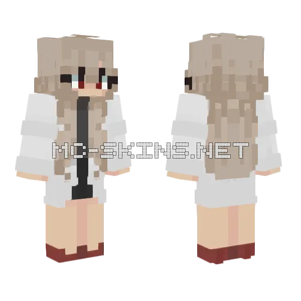 Endo Girl Minecraft skin, front and back