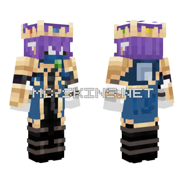 Endo King Of Overworld Minecraft skin, front and back