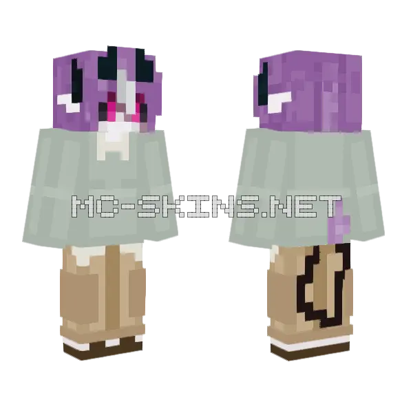 Endocuteee Minecraft skin, front and back