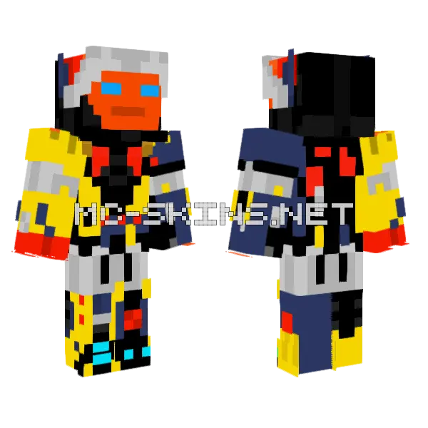 Energon Omega Supreme Robot Minecraft skin, front and back
