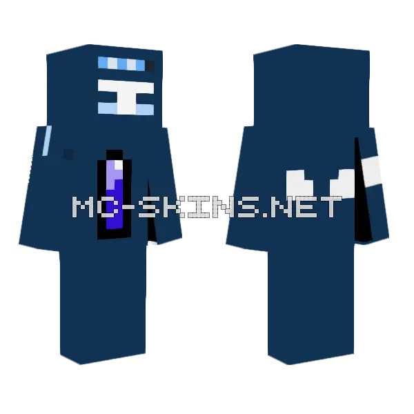 Energy Guy Hombre Energa Minecraft skin, front and back