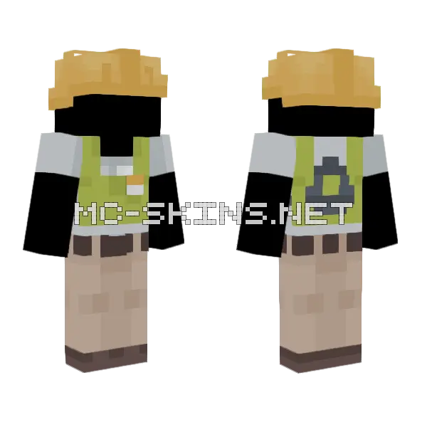 Engineer Base Skin Minecraft skin, front and back