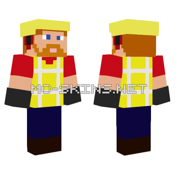 Engineer Skin Minecraft skin, front and back