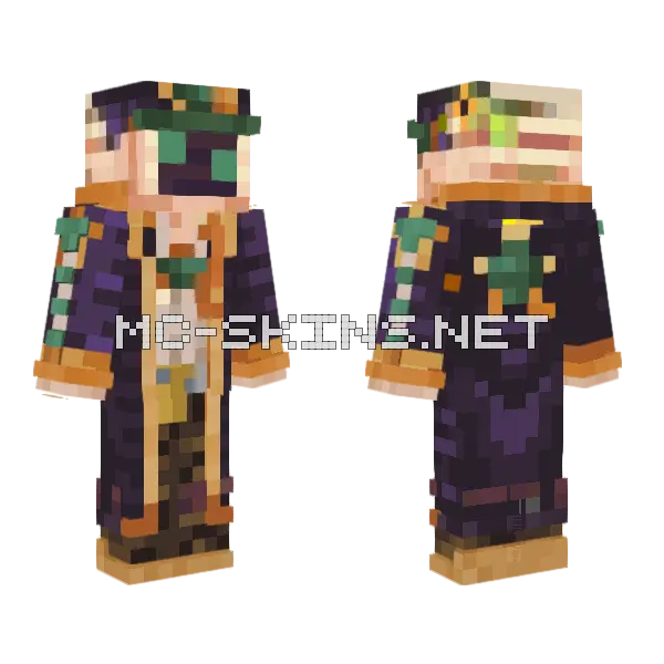 Engio Kujo With Cap Minecraft skin, front and back