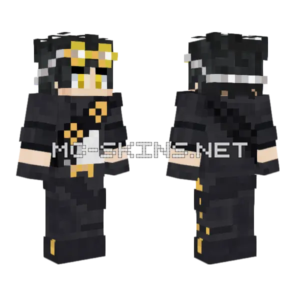 Enzo Midnnight Minecraft skin, front and back