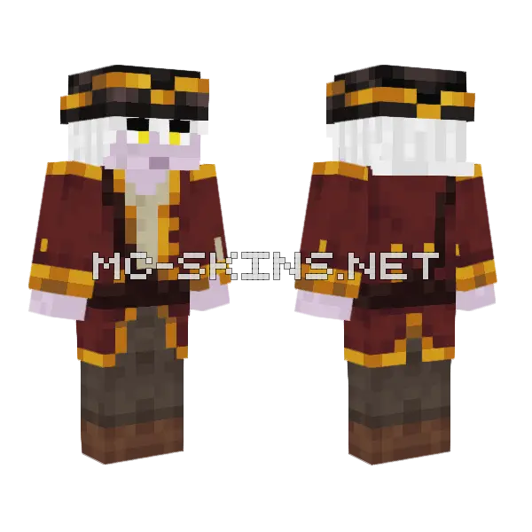 Eos Pirate Minecraft skin, front and back