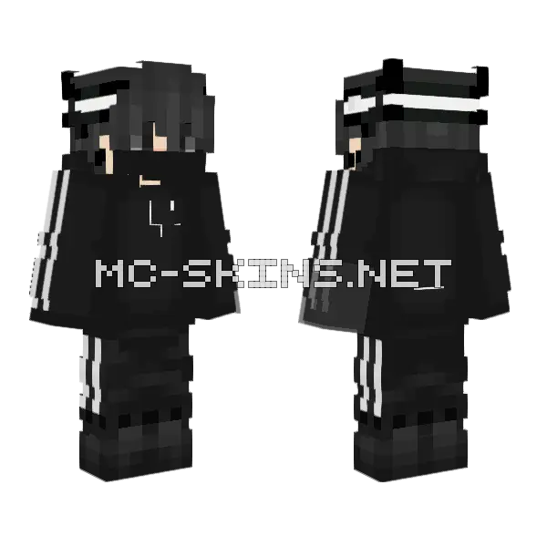 Epichost004 Black Suit Minecraft skin, front and back