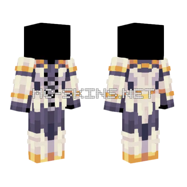 Equestrian Princess Outfit Black White Minecraft skin, front and back