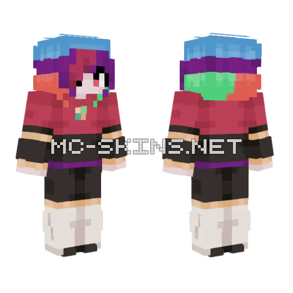 Eraseit Oc Creds Unknown Iro Minecraft skin, front and back