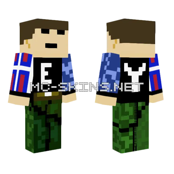 Eratic Skin Minecraft skin, front and back