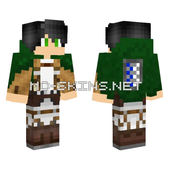 Eren by Marcus Childo Minecraft skin, front and back