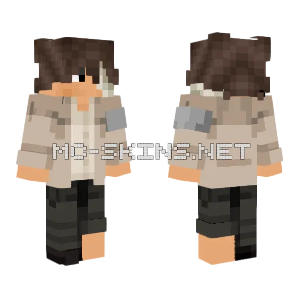 Eren Cosplay Minecraft skin, front and back