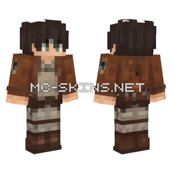 Eren Skin Minecraft skin, front and back