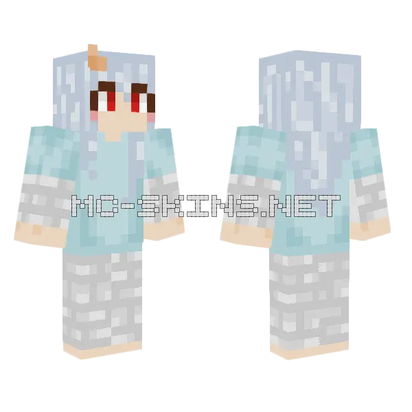 Eri In Bandages Minecraft skin, front and back
