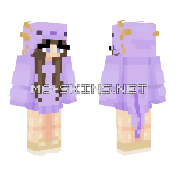 Eris Axolotl Outfit Minecraft skin, front and back