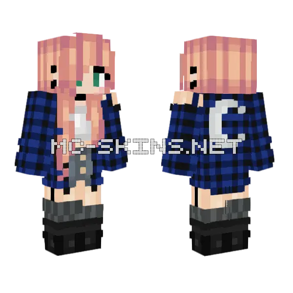 Erm Girl Minecraft skin, front and back