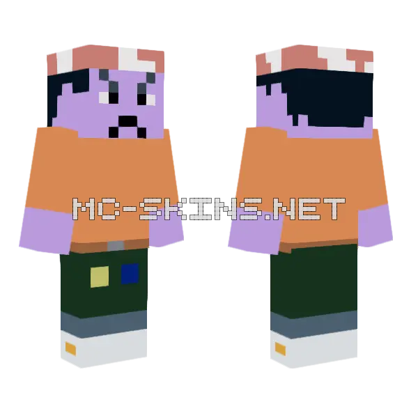 Ernest The Hotel Owner Minecraft skin, front and back