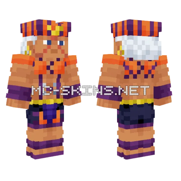 Esidisi Orange And Purple Minecraft skin, front and back