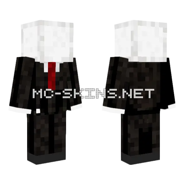Eslenderman Suit Minecraft skin, front and back