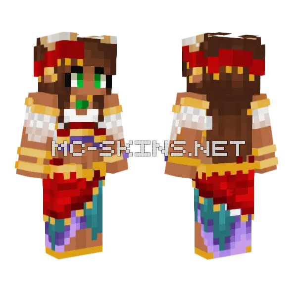 Esmeralda Minecraft skin, front and back
