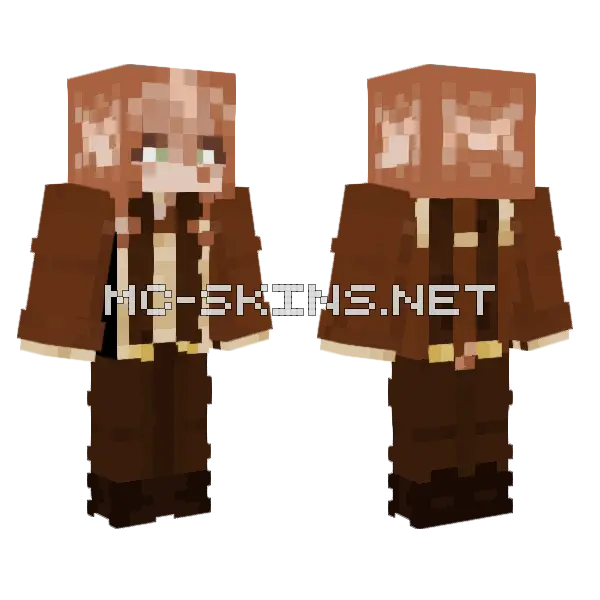 Eten Tie Beau Burning Minecraft skin, front and back