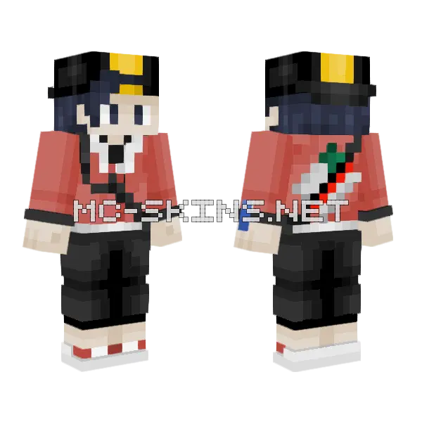 Ethan Pokemon Minecraft skin, front and back