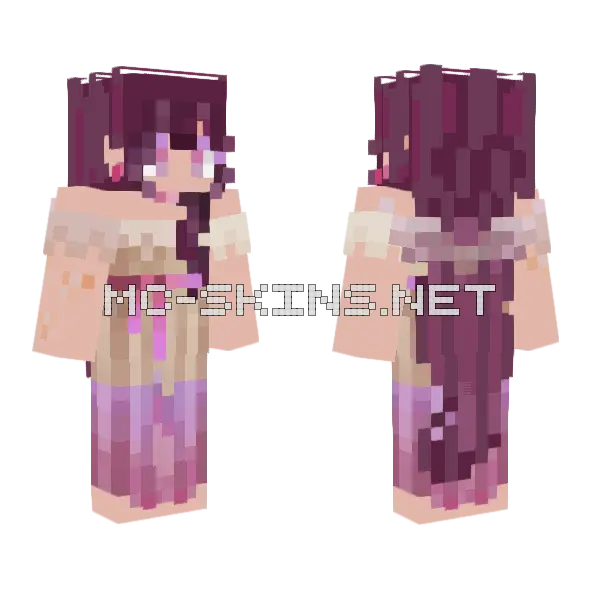 Ethereal Fairy Minecraft skin, front and back