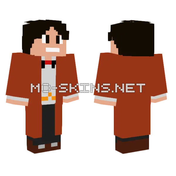 Eu Sou O Doutor 2 Minecraft skin, front and back