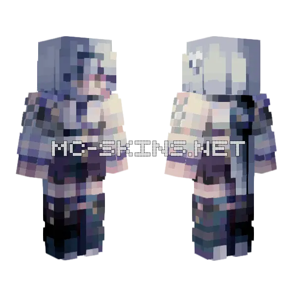 Eula Lawrence Genshin Impact Minecraft skin, front and back