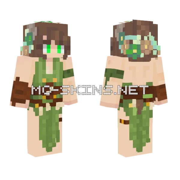 Eulalia Forest Nymph Minecraft skin, front and back